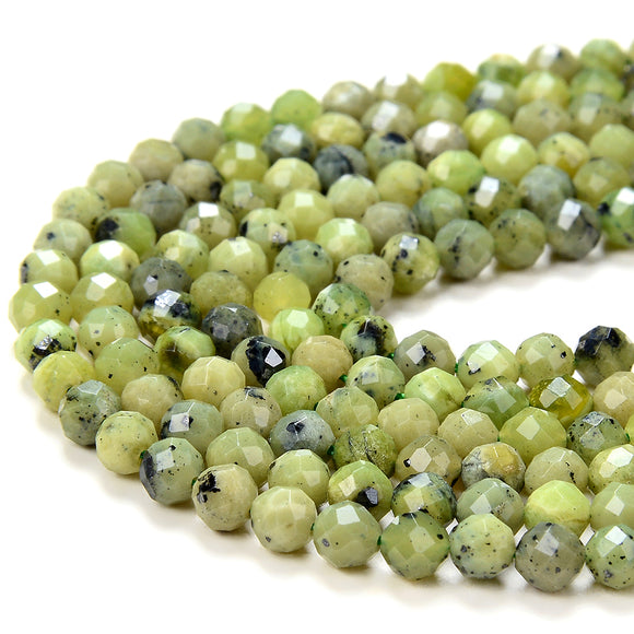 Natural Chrysoprase Gemstone Grade A Micro Faceted Round 3MM 4MM Loose Beads 15 inch Full Strand (P53)