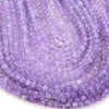 Natural Lavender Amethyst Gemstone Grade AA Micro Faceted Round 5MM 6MM Loose Beads 15 inch Full Strand (P58)