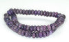 10X5-10X6mm Purple Lepidolite Gemstone Grade AA Rondelle Loose Beads 16 inch Full Strand (90187996-673)