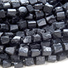 Natural Rough Black Tourmaline Gemstone Round 8-12MM 7-10MM Loose Beads (D180)