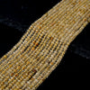 3X2MM Natural Golden Rutilated Quartz Gemstone Grade AA Micro Faceted Rondelle Loose Beads (P35)