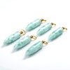 54X14MM Natural Green Moonstone Gemstone Perfume Bottle Pendant Bullet Point, Essential Oil Bottle Beads 1 Bead (80017257-P72)