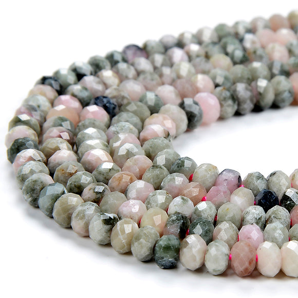 4X2MM Natural Rhodonite Gemstone Micro Faceted Rondelle  Loose Beads 15 inch Full Strand (80017054-P68)