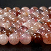 Natural Strawberry Quartz Orange Pink Gemstone Grade A Round 6MM 7MM 8MM Loose Beads (D129)
