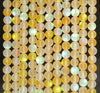 5.5MM Matte Aura Quartz Gemstone Yellow Round 15 Inch Full Strand (80007267-A251)