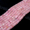 4X3MM Natural Madagascar Rose Quartz Gemstone Grade AAA Faceted Rondelle Loose Beads 15 inch Full Strand (80016872-D344)