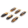 54X14MM Natural Yellow Tiger Eye Gemstone Perfume Bottle Pendant Bullet Point, Essential Oil Bottle Beads 1 Bead (80017263-P72)