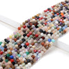 3MM Natural Multi Color Galaxy Mix Stones Gemstone Micro Faceted Round Loose Beads 15 inch Full Strand (80009396-P30)