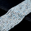 4MM Natural Aquamarine Gemstone Grade A Micro Faceted Round Loose Beads 15 inch Full Strand (80016233-P51)
