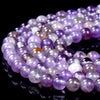 Natural Amethyst Gemstone Grade A Round 5MM 6MM Loose Beads (D331)