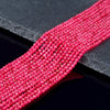 2MM Red Jade Gemstone Grade AAA Micro Faceted Round Loose Beads 15 inch Full Strand (80016206-P49)