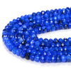 4X3MM Lapis Blue Jade Gemstone Grade AAA Faceted Rondelle Loose Beads 13.5 inch Full Strand (80009518-P38)