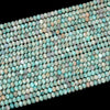 7X5MM Natural Peruvian Amazonite Gemstone Grade AA Faceted Rondelle Loose Beads (D345)