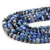6X4MM Natural Dumortierite Gemstone Grade AA Micro Faceted Rondelle Loose Beads (P37)