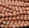 Natural Orange Feldspar Sunstone Gemstone Grade AA Round 5MM 6MM 7MM 8MM 9MM 10MM Loose Beads (D307)