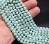 6MM Dominican Larimar Gemstone Grade AA Sky Blue Round Loose Beads 7 inch Half Strand (80004840-450)