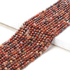 3MM Natural Breccia Jasper Gemstone Micro Faceted Round Loose Beads 15 inch Full Strand (80016222-P50)