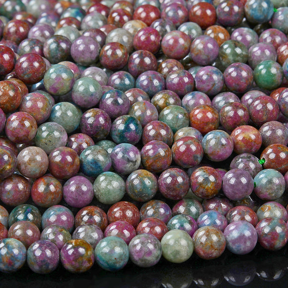 Ruby in Kyanite Gemstone Grade AAA Round 6MM 7MM 8MM Loose Beads (D405)