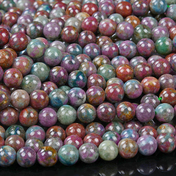 Ruby in Kyanite Gemstone Grade AAA Round 6MM 7MM 8MM Loose Beads (D405)