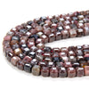 4MM Natural Dark Rhodonite Gemstone Grade A Micro Faceted Diamond Cut Cube Loose Beads 15.5 inch Full Strand (80009532-P39)