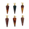 49X15MM Natural Indian Agate Gemstone Perfume Bottle Pendant Hexagon Healing Point, Essential Oil Bottle Beads 1 Bead (80017269-P73)