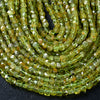3MM Natural Peridot Gemstone Grade AA Micro Faceted Cube Loose Beads (P44)