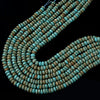 8X3MM Turquoise Green Brown Gemstone Round Loose Beads (D180)