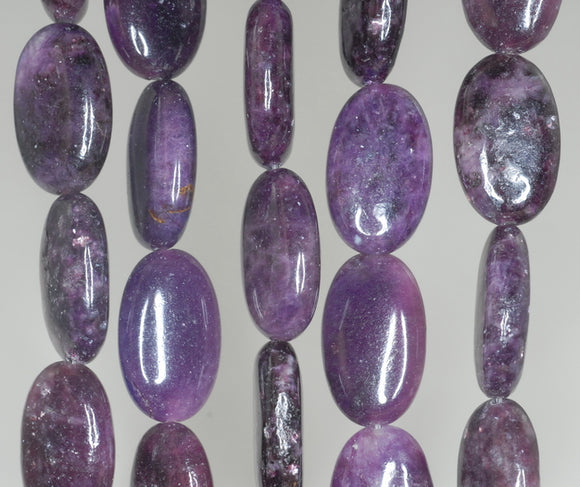 20X12mm Purple Lepidolite Gemstone Grade A Oval Loose Beads 16 inch Full Strand (90188254-661)