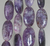 25X15mm Purple Lepidolite Gemstone Grade A Oval Loose Beads 7.5 inch Half Strand (90187927-663)