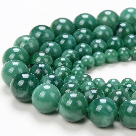 Natural Green Mica Muscovite in Fuchsite Emerald Green Gemstone Grade AAA Round 4MM 6MM 8MM 10MM 12MM Loose Beads (D259)
