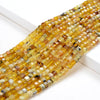 4MM Natural Yellow Opal Gemstone Grade AA Micro Faceted Diamond Cut Cube Loose Beads (P40)