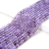 4X2MM Natural Amethyst Gemstone Grade AA Bicone Faceted Rondelle Saucer Loose Beads 15 inch Full Strand (80009458-P34)