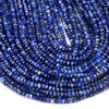 4X2MM Natural Lapis Lazuli Gemstone Grade A Micro Faceted Rondelle Loose Beads (P35)