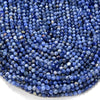 Natural Sodalite Gemstone Grade AAA Micro Faceted Round 3MM 4MM 5MM Loose Beads 15 inch Full Strand (P56)