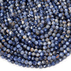 3-4MM Natural Sapphire Gemstone Micro Faceted Round Loose Beads 15 inch Full Strand (80009420-P31)