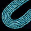 8X5MM Blue Turquoise Gemstone Round Loose Beads (D180)