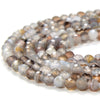 3MM Natural Botswana Agate Gemstone Grade AA Micro Faceted Round Loose Beads 15 inch Full Strand (80017475-P78)