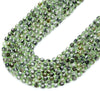 6MM Natural Prehnite Gemstone Grade A Faceted Prism Double Point Cut Loose Beads (D342)