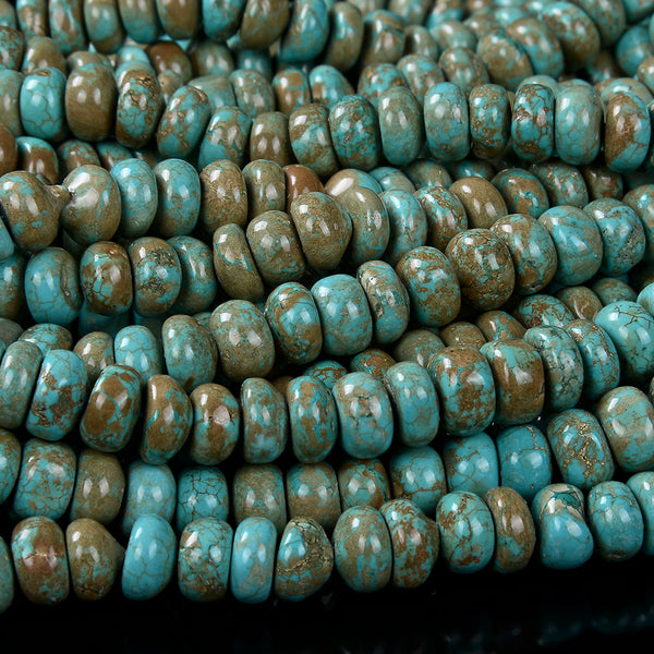8X3MM Turquoise Green Brown Gemstone Round Loose Beads (D180)