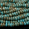 8X3MM Turquoise Green Brown Gemstone Round Loose Beads (D180)