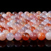 Natural Mozambique Carnelian Agate Multi Color Gemstone Grade AAA 6MM 7MM 8MM 9MM 10MM 11MM Loose Beads (D202)