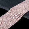 3MM Natural Madagascar Rose Quartz Gemstone Grade AAA Micro Faceted Round Loose Beads 15 inch Full Strand (80016808-P65)