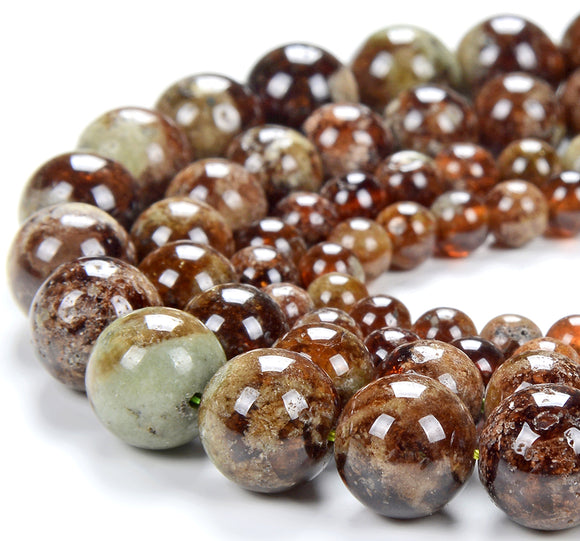 Natural Green Garnet Gemstone Grade Round 5MM 6MM 7MM 8MM 9MM 10MM Loose Beads (D269)