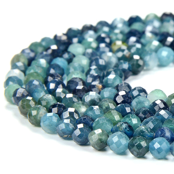 3MM Natural Paraiba Blue Tourmaline Gemstone Grade AAA Micro Faceted Round Loose Beads 15 inch Full Strand (80017471-P78)