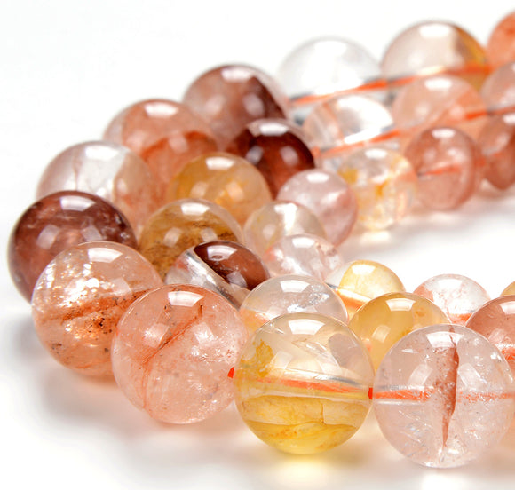 Natural Hematoid Golden Red Gemstone Grade AAA Round 8MM 9MM 10MM 13MM 14MM 16MM Loose Beads (D280)