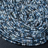 Natural Aquamarine Rare Devil Blue Gemstone Grade AA Micro Faceted Round 2MM 3MM Loose Beads 15 inch Full Strand (P31)