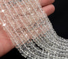 8X4mm Clear Quartz Rock Crystal Gemstone Grade AAA Faceted Rondelle Loose Beads 15 inch Full Strand (90187607-701 A)