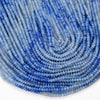 4X2MM Natural Blue Aventurine Gemstone Grade AA Bicone Faceted Rondelle Saucer Loose Beads 15.5 inch Full Strand (80009462-P34)