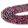 3X2MM Natural Red Garnet Gemstone Grade AAA Bicone Faceted Rondelle Saucer Loose Beads 15.5 inch Full Strand (80009474-P34)