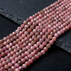 4MM Natural Rhodonite Gemstone Grade AA Micro Faceted Round Loose Beads 15 inch Full Strand (80009427-P32)